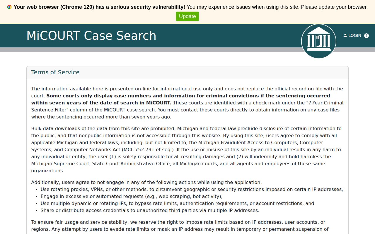 Ionia County 64-A District Court case record search