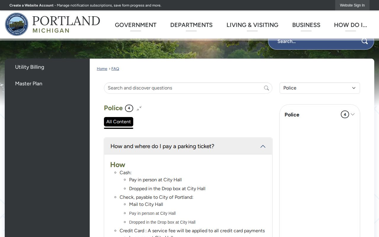 Portland report-request FAQ page